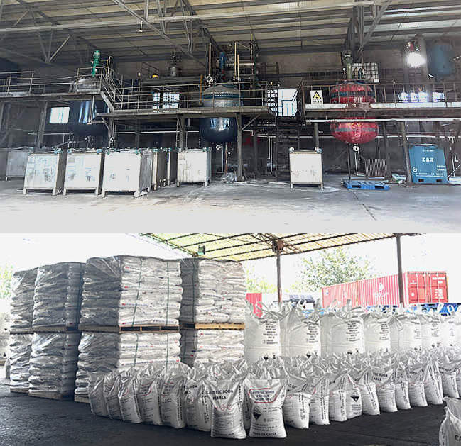 Soude caustique perle pure à 99% pour la fabrication de savon, le traitement de l'eau et les industries textiles. Produit chimique de qualité supérieure livré en sacs de 25kg direct usine Chine au meilleur prix.